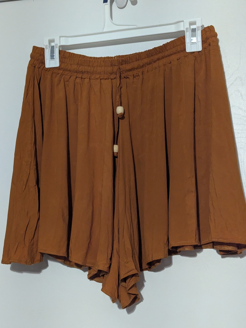 Women's Lightweight Drawstring Shorts - Rust Brown - NWT